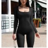 Безшовный комбенизон Leggings Body Crop top Rib